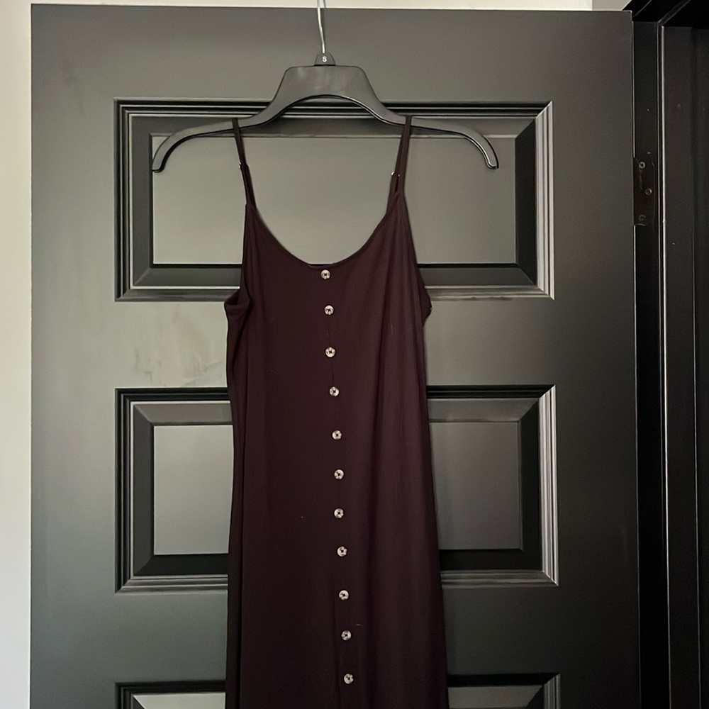 MUDD Button Up Ribbed MIDI Dress - Picture 2 of 5